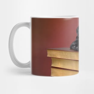 Labrador retriever puppy with books Mug